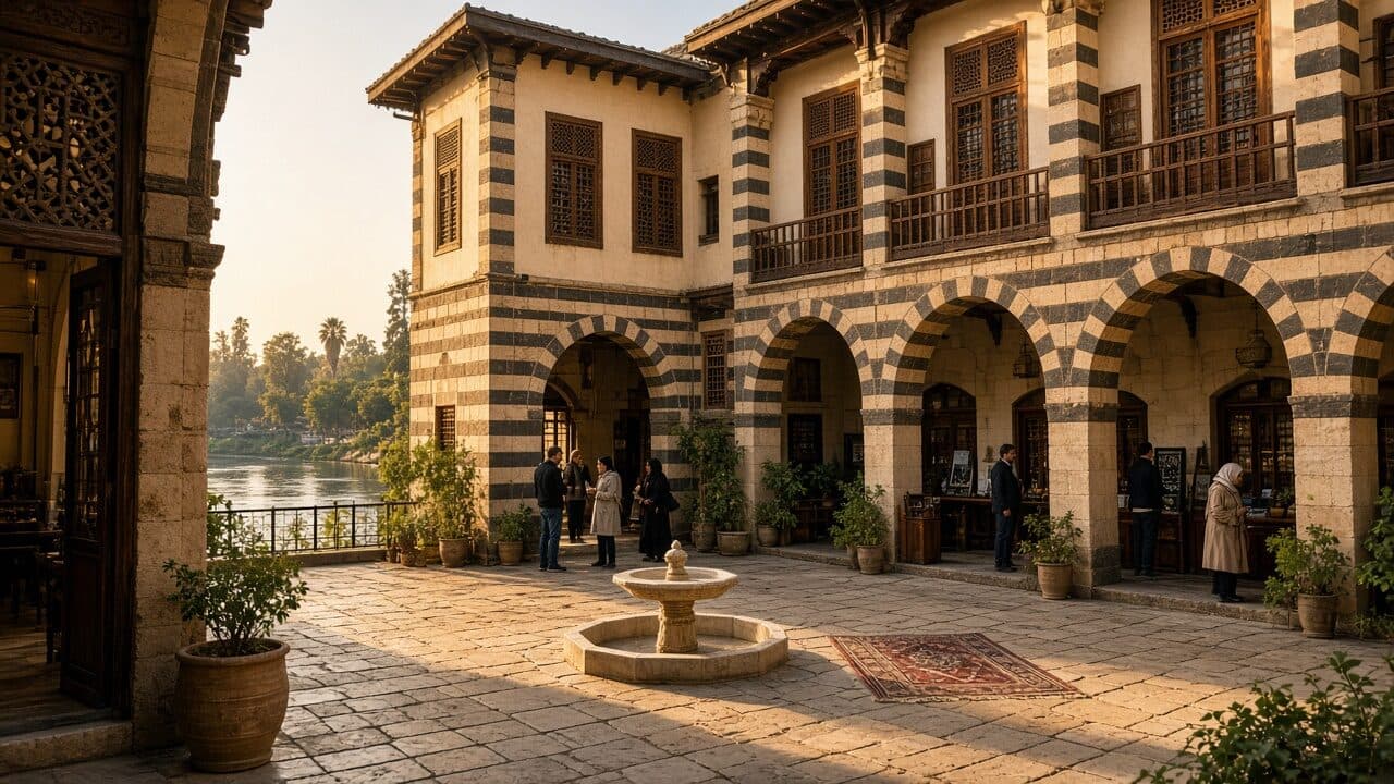 Smaller Azem courtyard house in Hama