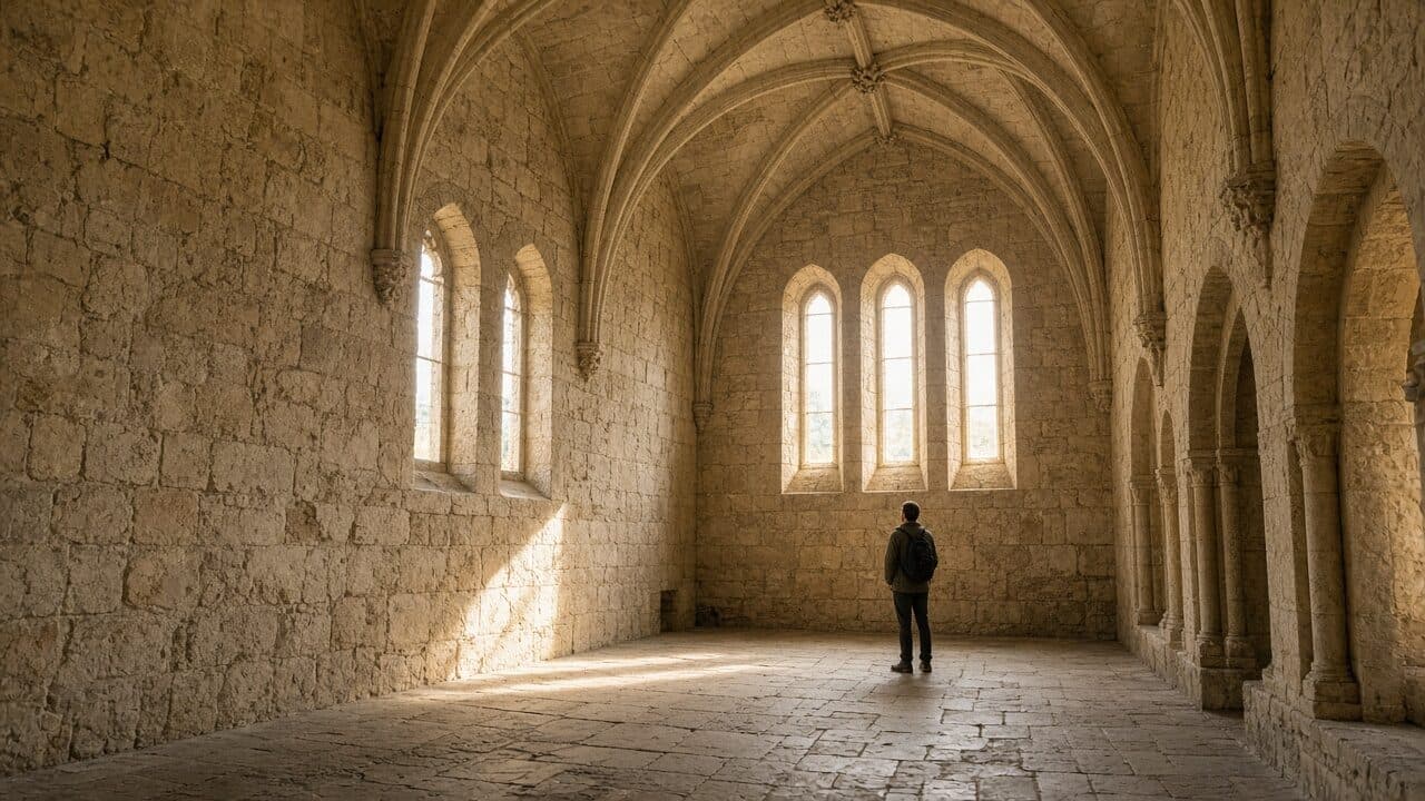 Simple chapel hall inside Krak des Chevaliers