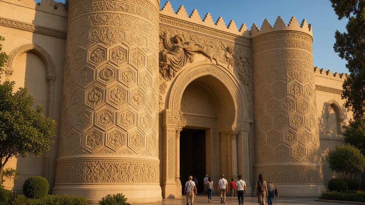 Qasr al-Hayr gateway at the National Museum of Damascus