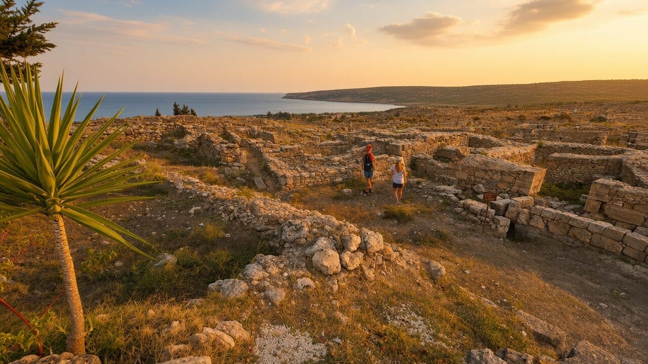 Excavated rooms of Ugarit above the Latakia coast