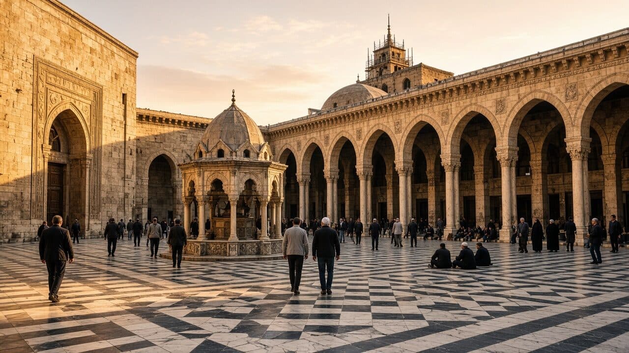 Courtyard of the Great Mosque of Aleppo