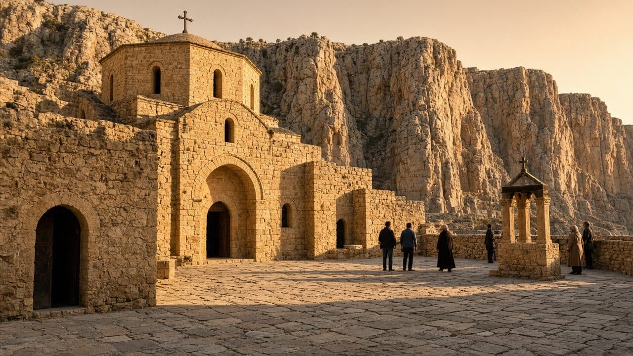Courtyard of Mar Sarkis above Maaloula